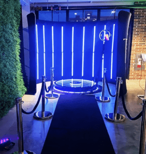360 video Booth with led enclosure